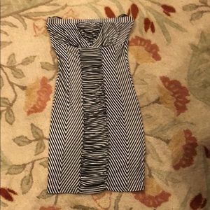 Free People B&W Striped Bodycon Dress